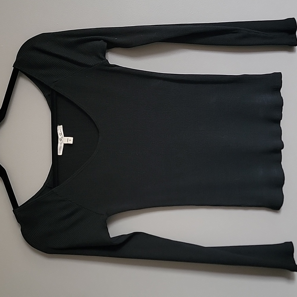 Express women's black long sleeve top size s